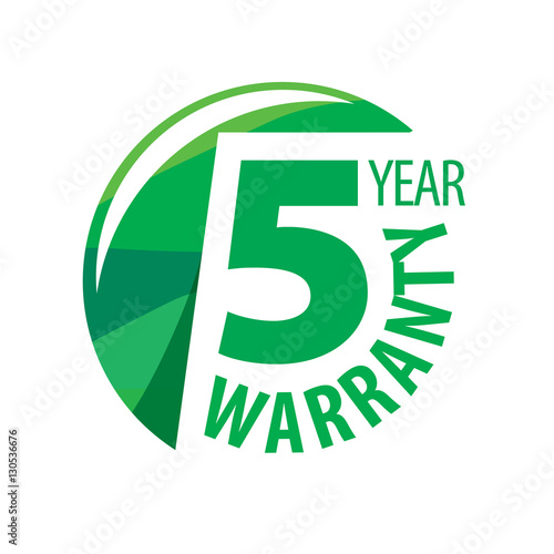 vector logo 5 years warranty