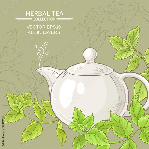  peppermint tea in teapot