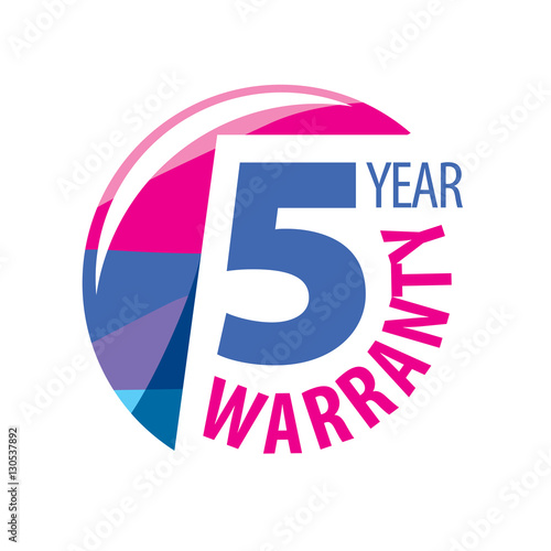vector logo 5 years warranty