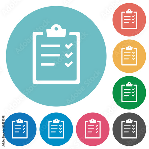 Task list flat icons