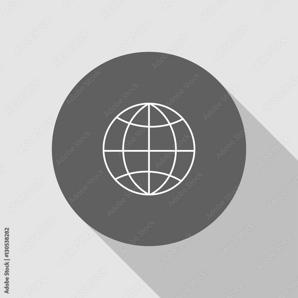 globe outline icon illustration globe outline icon illustration