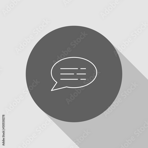 bubble chat outline icon illustration