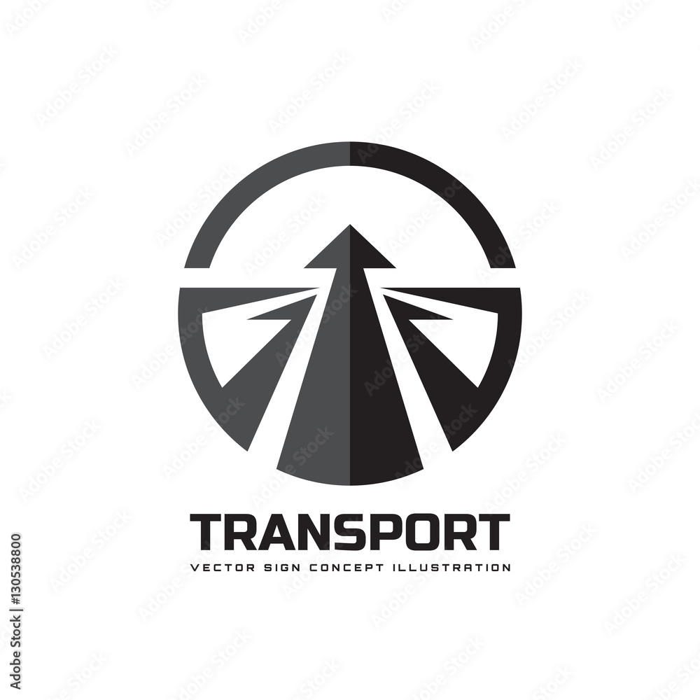 Transport - vector logo template concept illustration. Arrow on the ...