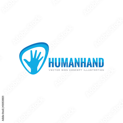 Human hand - vector logo template concept illustration. Creative sign. Design element. © serkorkin