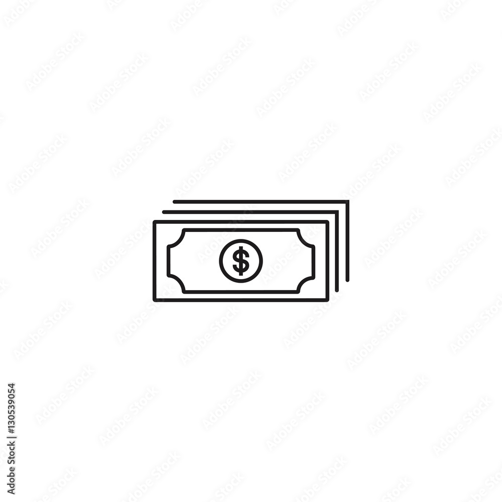 money outline icon illustration