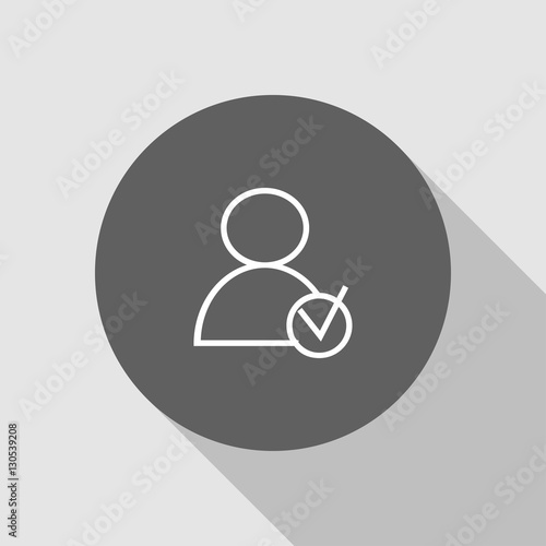 add user outline icon illustration