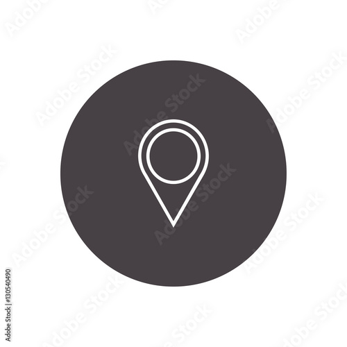 location pin outline icon illustration