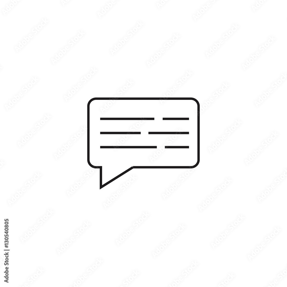 bubble chat outline icon illustration bubble chat outline icon illustration