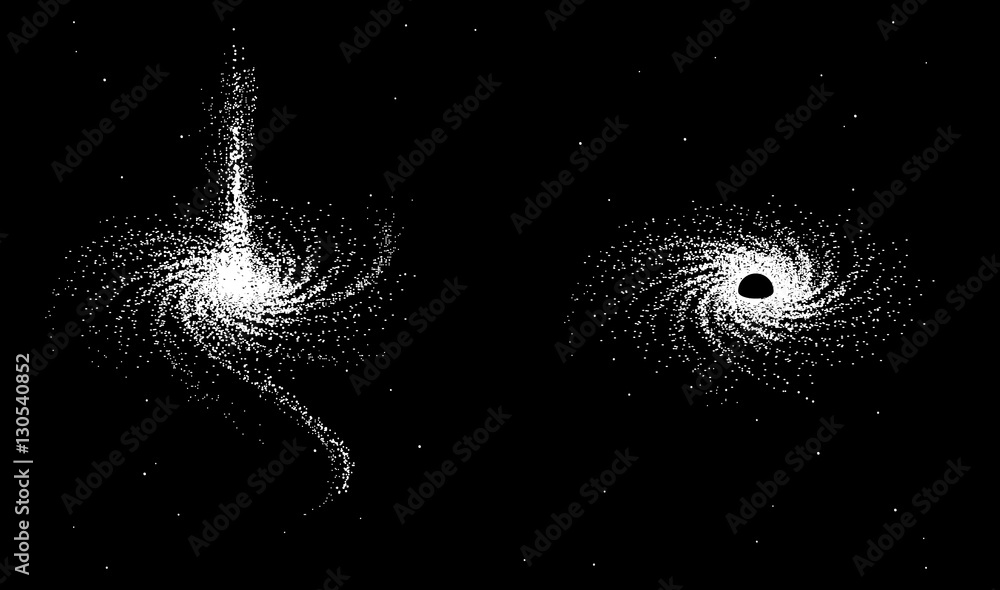 Obraz premium Quasar i czarna dziura