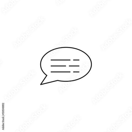 bubble chat outline icon illustration