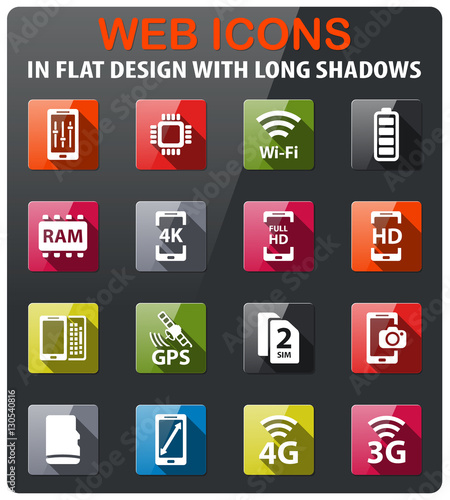 Smarthone specs simply icons