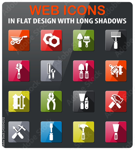 Work tools icons set