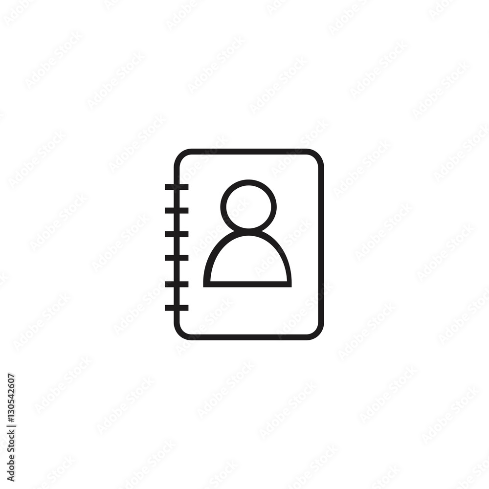 adress contact book outline icon illustration adress contact book outline icon illustration