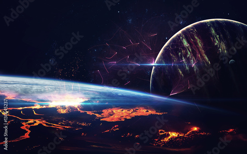 Planet Explosion - Apocalypse - End of The Time. Elements of this image furnished by NASA