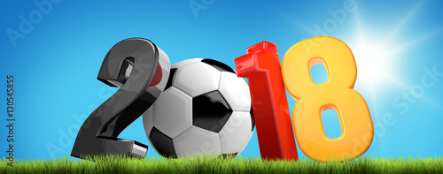 2018 football 3D render symbol