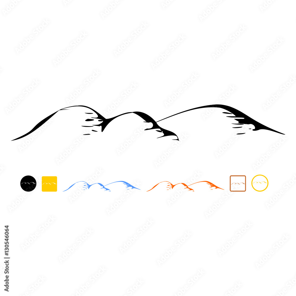 Desert symbol in flat style Desert symbol in flat style