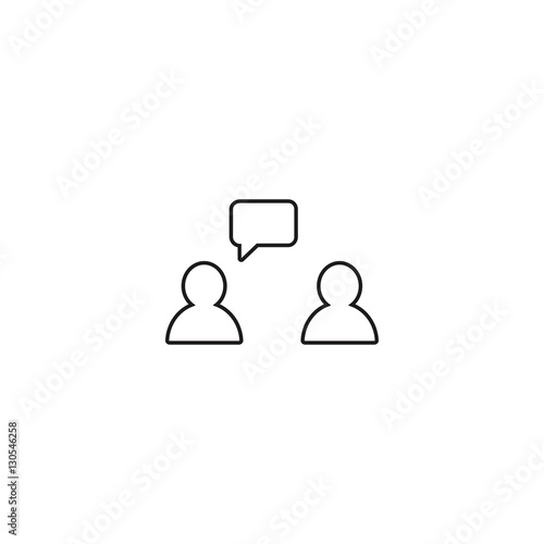 communication outline icon vector sign