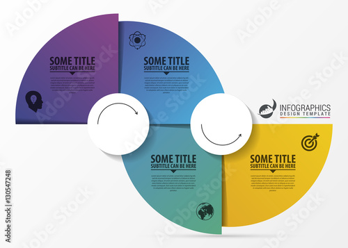 Spiral infographic diagram. Business template. Vector