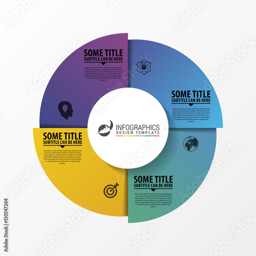 Business concept with 4 options. Infographic design. Vector