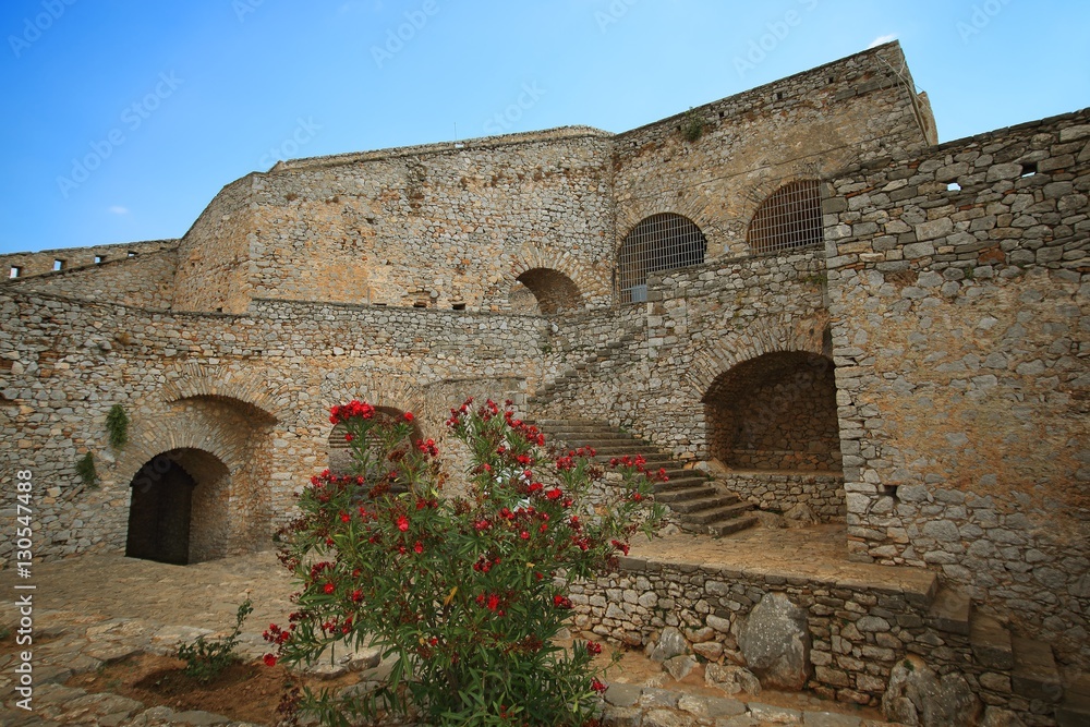 Palamidi Fortress in Nafplion, Argolis Peloponnese, Greece
