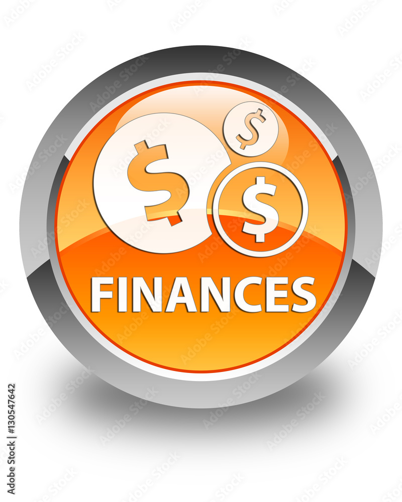 Finances (dollar sign) glossy orange round button Finances (dollar sign) glossy orange round button