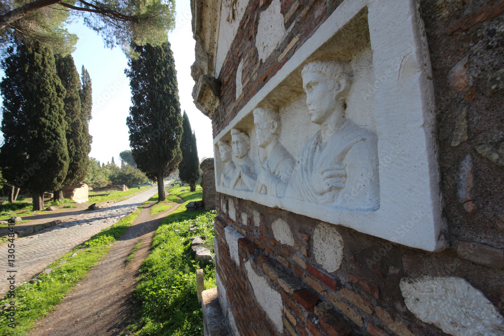 Naklejka premium Appian Way Antique. Rome, Italy.