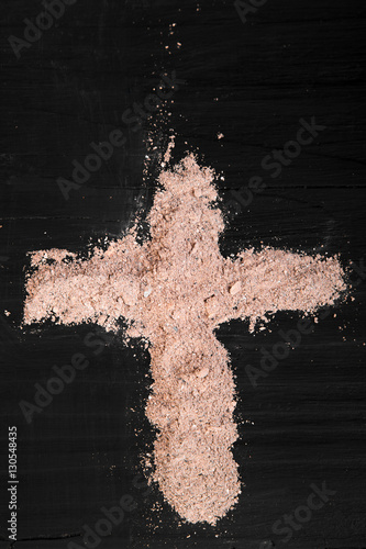 Cross of ashes - symbol of Ash Wednesday
