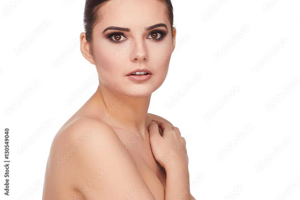 Natural Beauty Portrait. Beautiful Spa Woman . Perfect Fresh Ski Natural Beauty Portrait. Beautiful Spa Woman . Perfect Fresh Ski