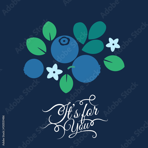 Vector flat flowers and berries background, creative color pattern.
