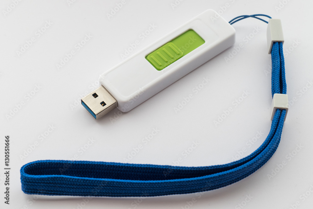 Portable modern flash drive / Portable modern flash drive on white background Portable modern flash drive / Portable modern flash drive on white background