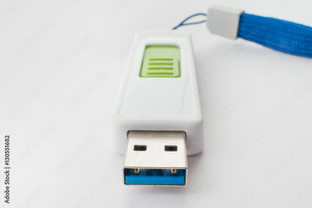 Portable modern flash drive / Portable modern flash drive on white background Portable modern flash drive / Portable modern flash drive on white background