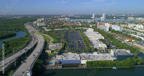 Aerial footage of the Intracoastal Mall North Miami Beach photo