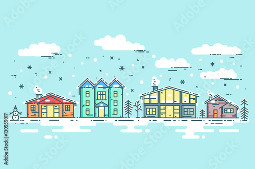 Cityscape in winter.