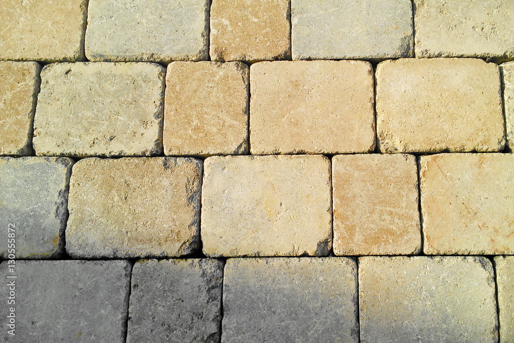 Fototapeta premium Betonsteine hellbraun