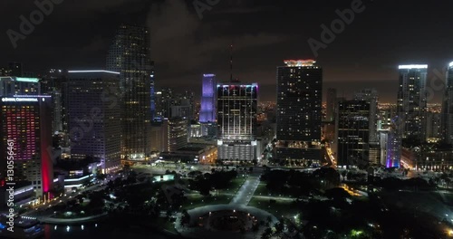 Wallpaper Mural Night video of Downtown Miami Florida Torontodigital.ca