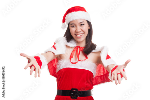 Asian Christmas Santa Claus girl.