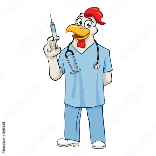 Rooser doctor anesthetist vector illustration