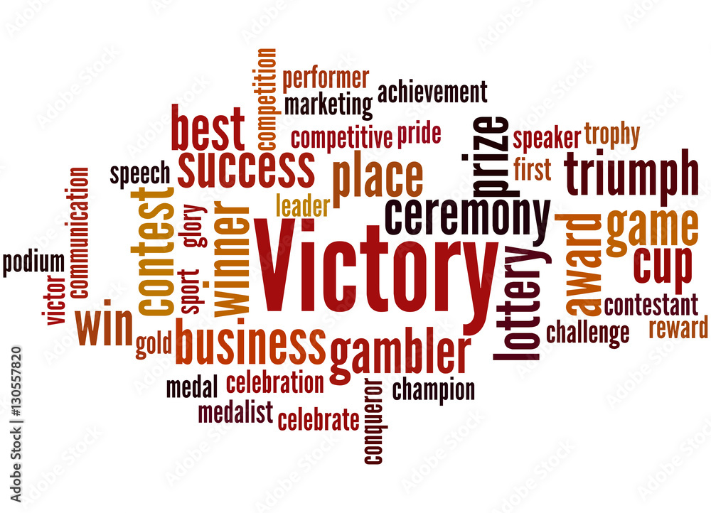 Obraz premium Victory, word cloud concept 2