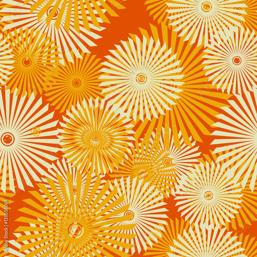 Seamless vector pattern with circles and ray,