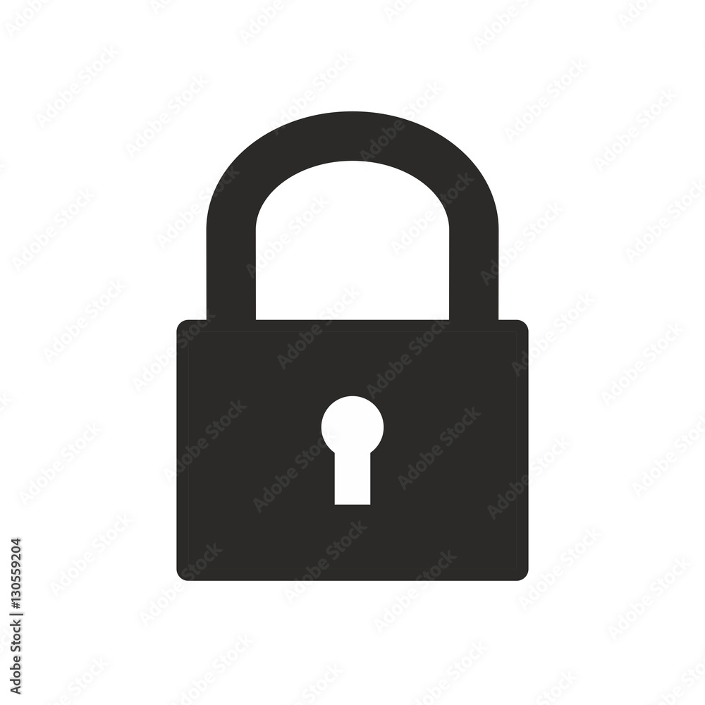 Closed padlock isolated on white background. Vector
Closed padlock isolated on white background. Vector