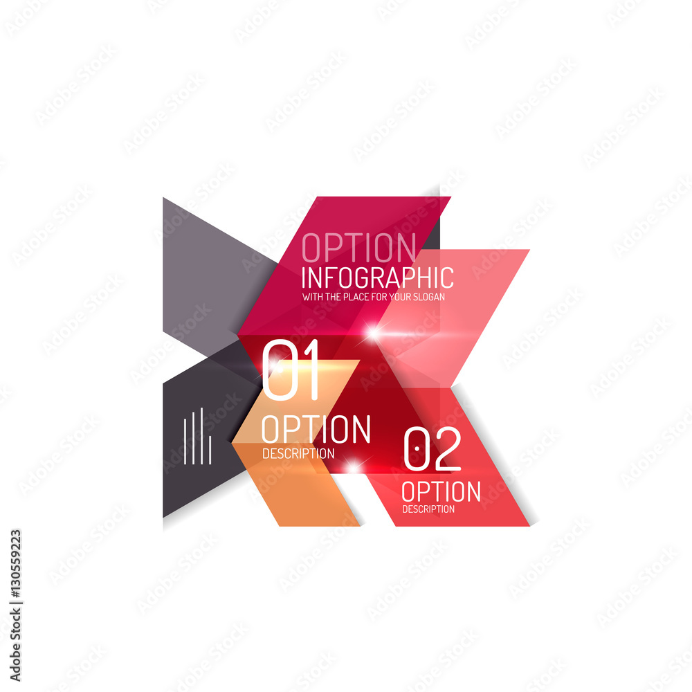 Vector geometric infographic template Vector geometric infographic template