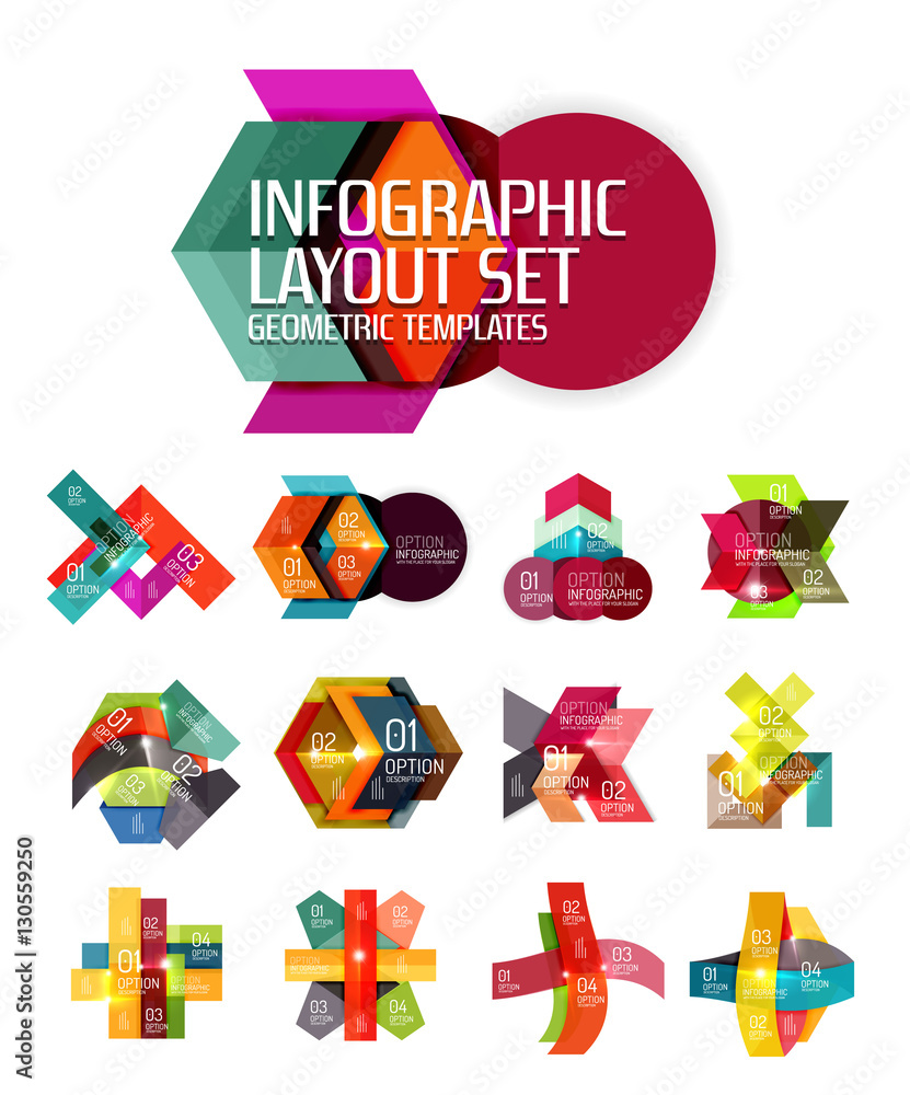 Vector geometric infographic template