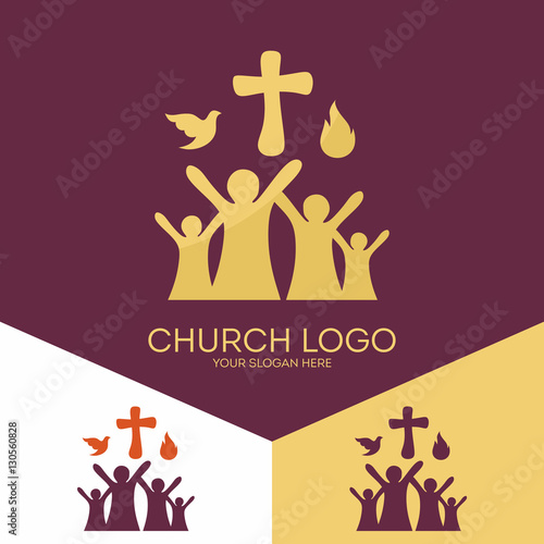 Church logo. Christian symbols. Church of God, faithful to the Lord Jesus Christ