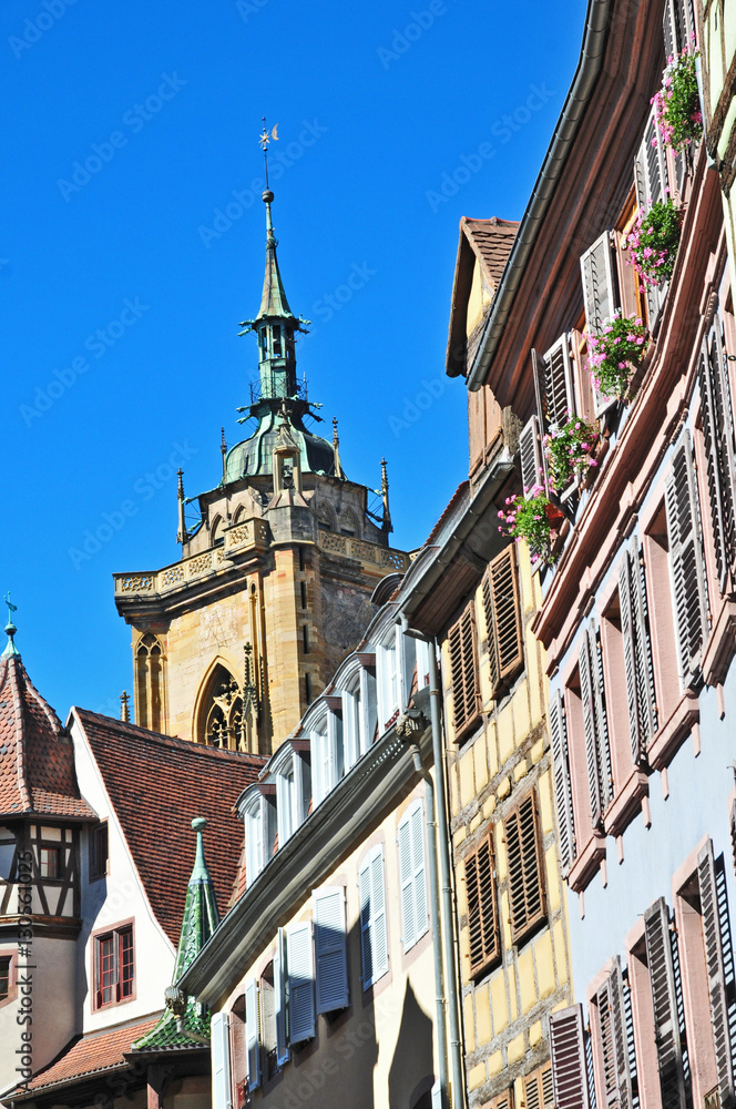 Fototapeta premium Vecchie case alsaziane a Colmar, Alsazia - Francia