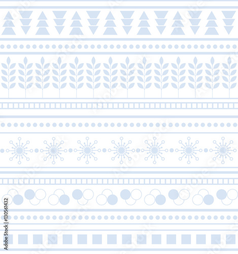 Striped geometric ornament Seamless winter pattern