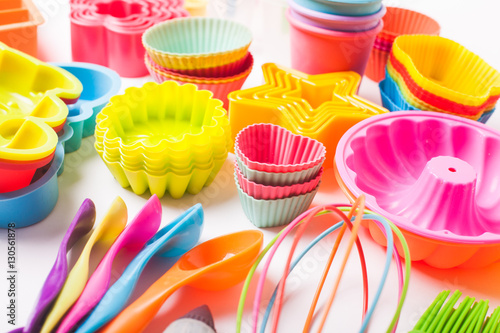  Rainbow silicone confectionery utensils photo