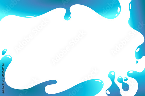 abstract water wave frame, vector illustration