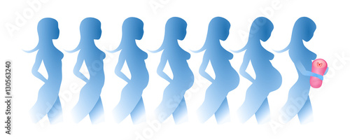 Silhouette einer schwangeren Frau_1