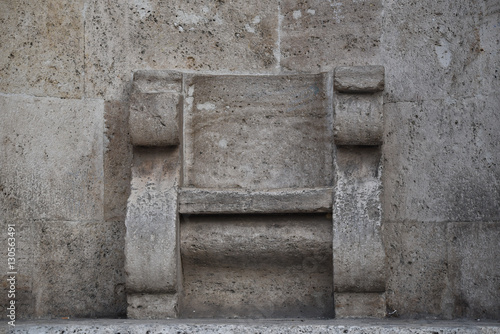 Exterior travertine throne, Cathedral of Saint Emidio, Ascoli Piceno, Italy