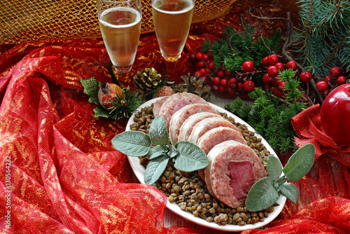 cotechino ripieno lingua e lenticchie - Nuovo anno